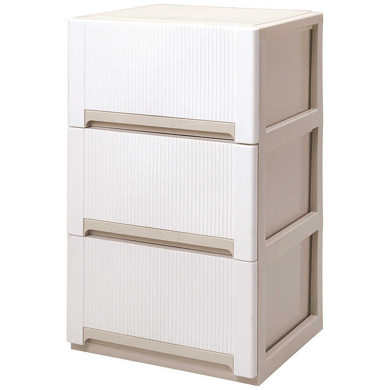 サンコープラスチック　オーラ 50 深型3段 ホワイト