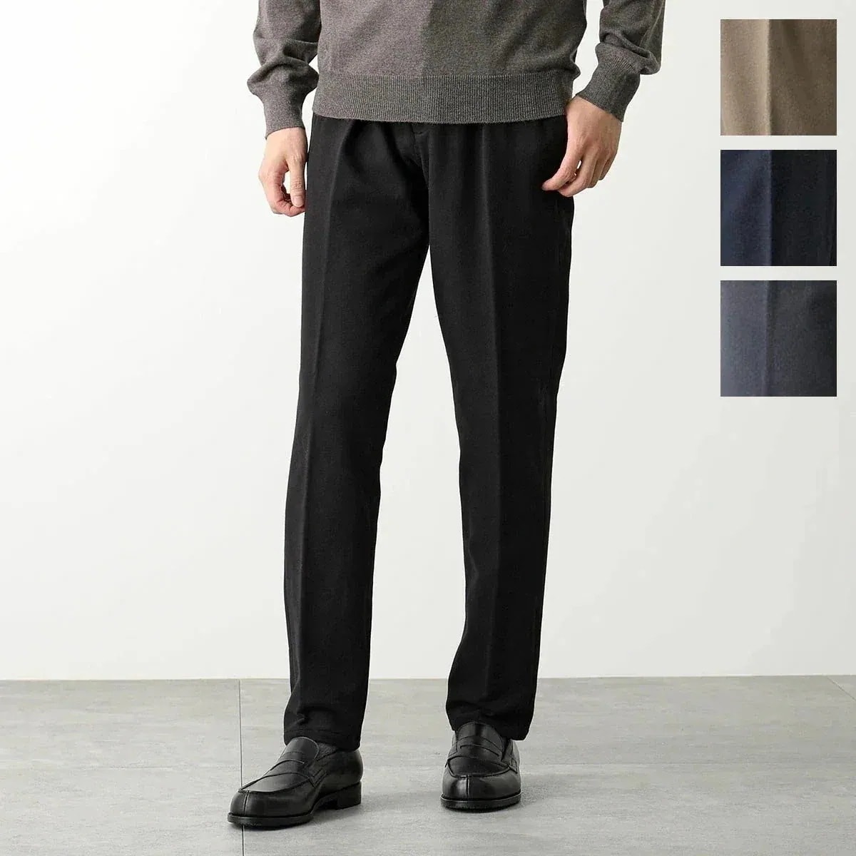 CIRCOLO 1901 チルコロ イージーパンツ CN4009 メンズ スラックス ドローコード ジャージー ストレッチコットン 起毛 セットアップ可能 カラ 【ts】