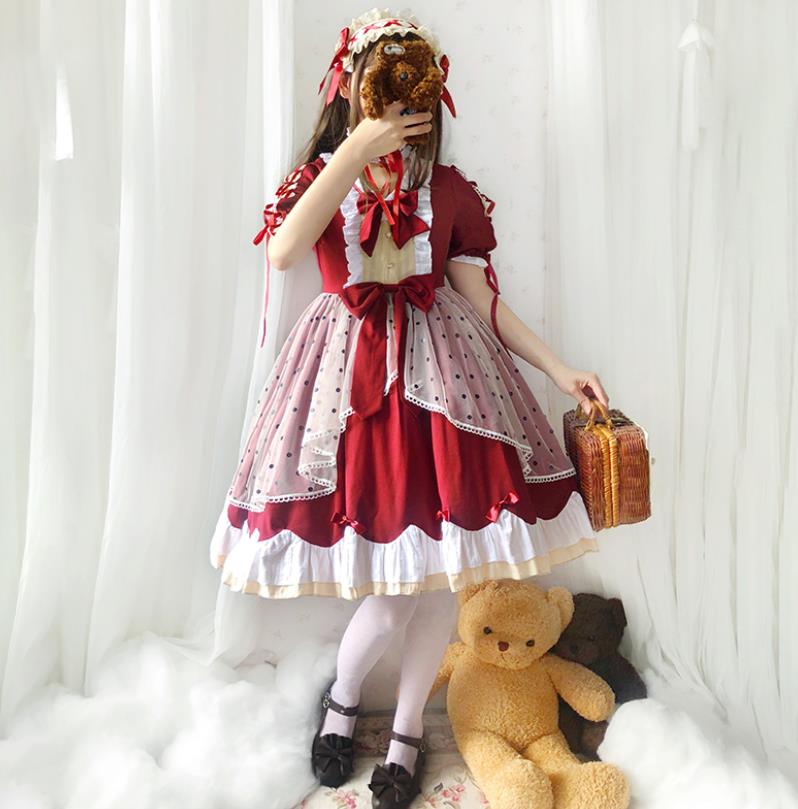 Lolita系 中袖/ワンピース ロリータ トップス 萌え レディース ゴスロリ ロリータファッション 変装 トップス コスプレ ハロウィン クリスマス