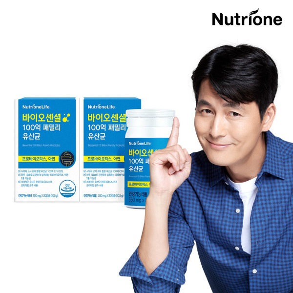 バイオセンシャル100億ファミリー乳酸菌2箱(2ヶ月分)_チョンウソン 家族乳酸菌100億CFU 一日1カプセル 新バイオティクス