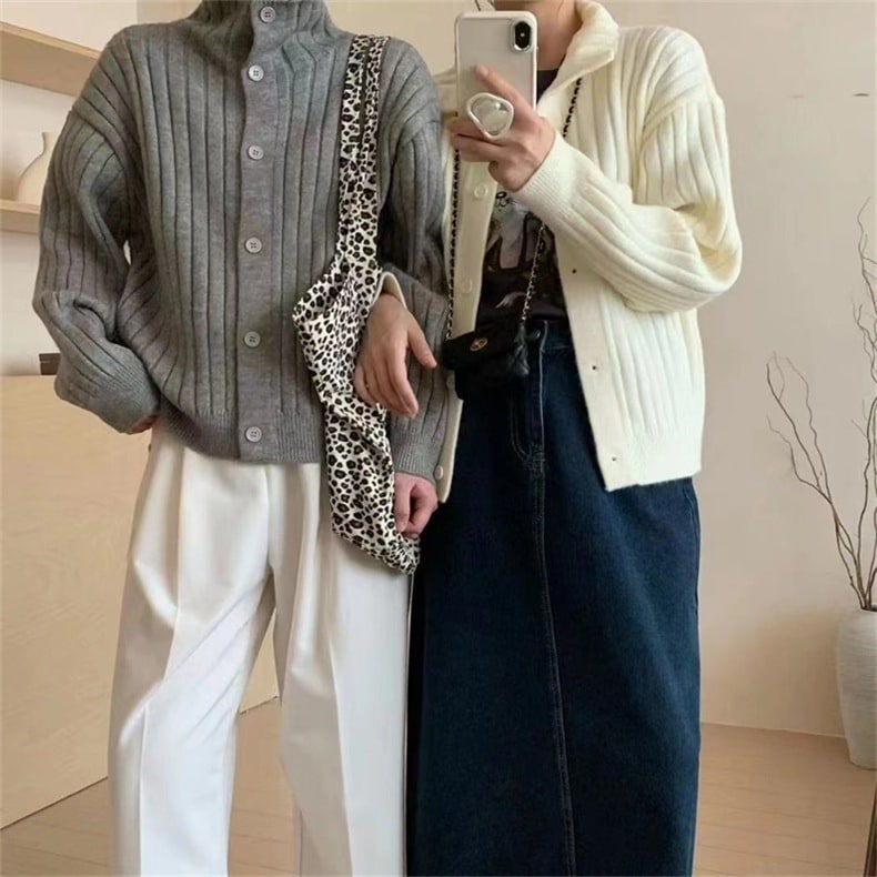 秋冬 韓国のファッション 新しい 簡単な 通勤 り カジュアル 気質 ゆったりした外着 優しくてだるい風セーター カーディガン 2025Z47