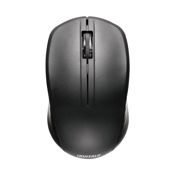 （まとめ） バッファロー無線（2.4GHz）IR LEDマウス 3ボタン 簡易パッケージ ブラック BSMRW21BKZ 1個 [x3セット]