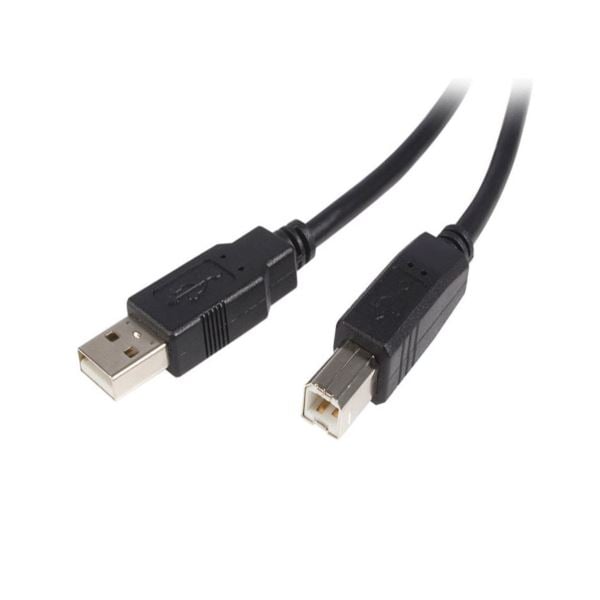 （まとめ） StarTech.com USB2.0ケーブル 2m Type A-Type B オス／オス ブラック USB2HAB2M1本 [x5セット]
