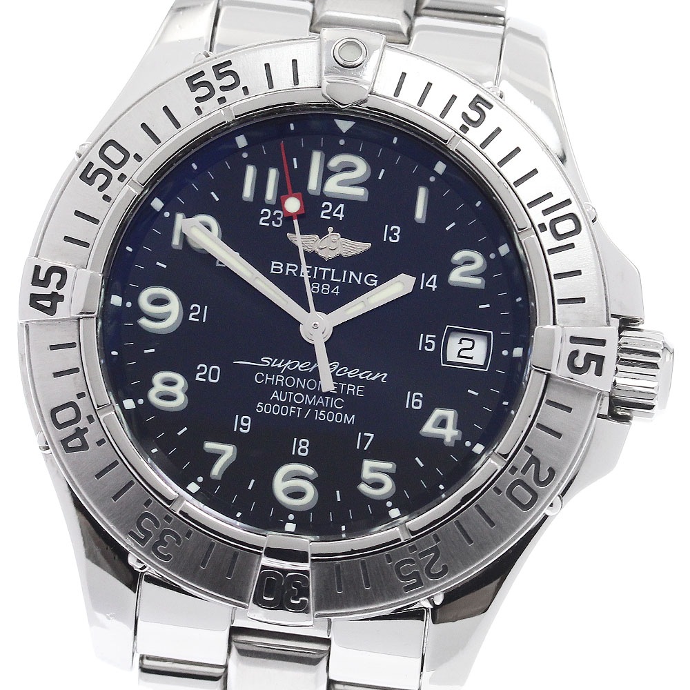 ブライトリング BREITLING A17360 スーパーオーシャン デイト 自動巻き メンズ _957774【中古】