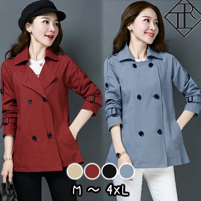 【即納】スプリングコート レディース コート トレンチ ミドル丈 アウター 体型カバー 袖あり 長袖 大人可愛い 綺麗 カジュアル シンプル 普段使い お呼ばれ 通勤 オフィス 大人女子 親 ショー