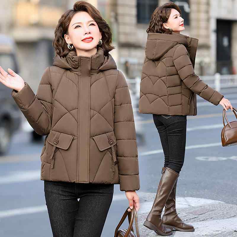 秋服 レディース ファッション オシャレ カワイイ シンプル 大人カワイイ 大きいサイズ 綿 ジャケット ダウン パッド 冬服 厚手
