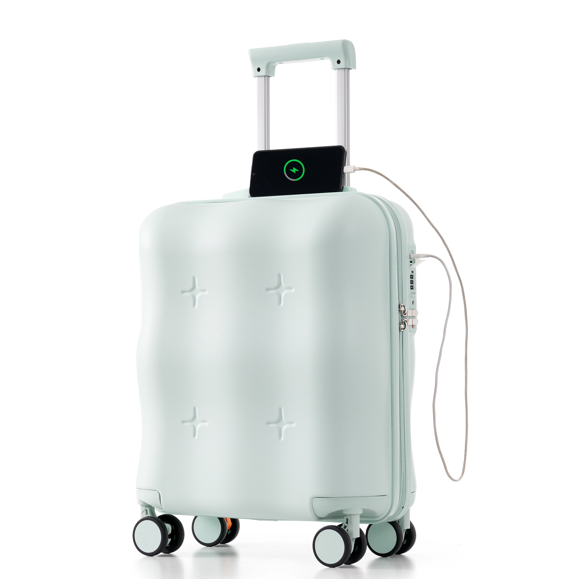 【国内即発送】スーツケース Sサイズ キャリーバッグ キャリーケース USBポート付き ストッパー付き 小型 超軽量 軽量 大容量 かわいい ファスナー式 TSAロック搭載 360度回転 旅行 おしゃ