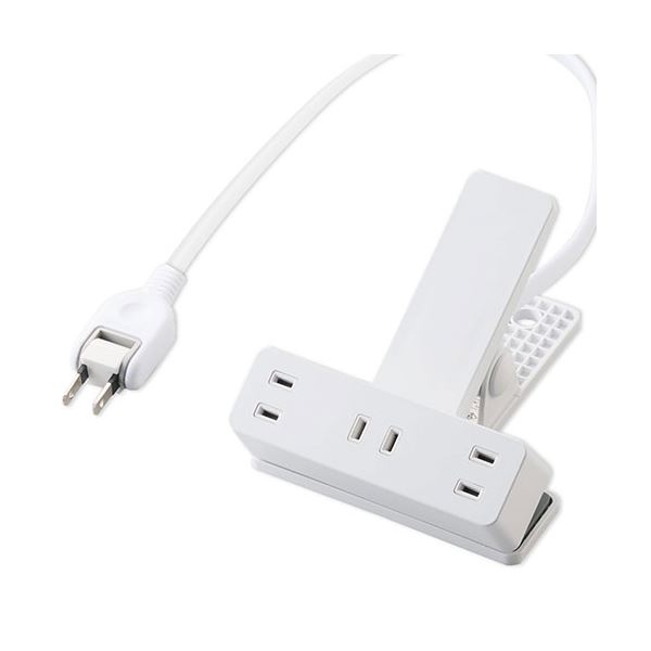 (5個セット)エレコム 延長コード 電源タップ コンセント 2P 3個口 2.5m クリップタイプ 雷サージ ホコリシャッター付 ホワイト T-KF03-2325WHX5電源ユニット