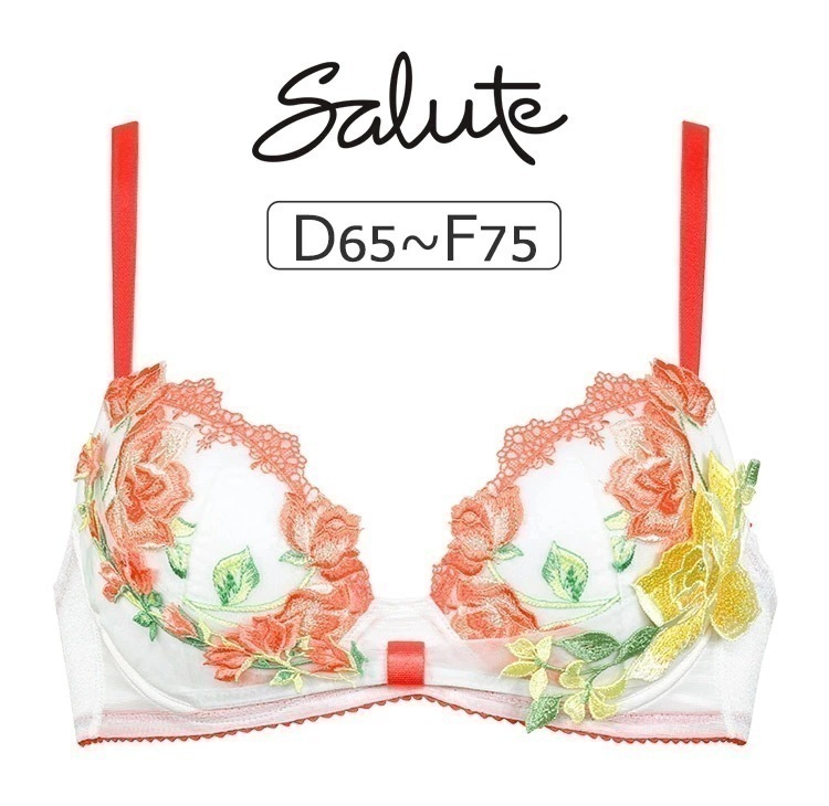 ワコール サルート 11G ブラジャー単品 リボンブラ DEFカップ アンダー65/70/75cm BTJ711