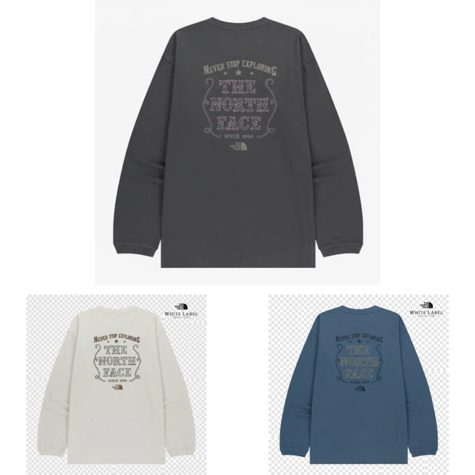 韓国正規品保証 関税負担なしNT7TR51J VINTAGE L S R TEEデイリー 基本 着装 男子 女子 人気 韓国 ファッション 男女共用 アウトドア