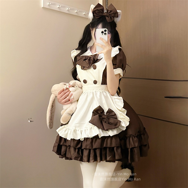 コスプレ　ハロウィン正規品:酒心チョコレート甘い妹メイド服cos服ロリータコーヒーメイドコスプレワンピース