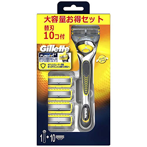 プロシールド マニュアル 髭剃り カミソリ 男性 本体+替刃10個付 1個 (x 1)