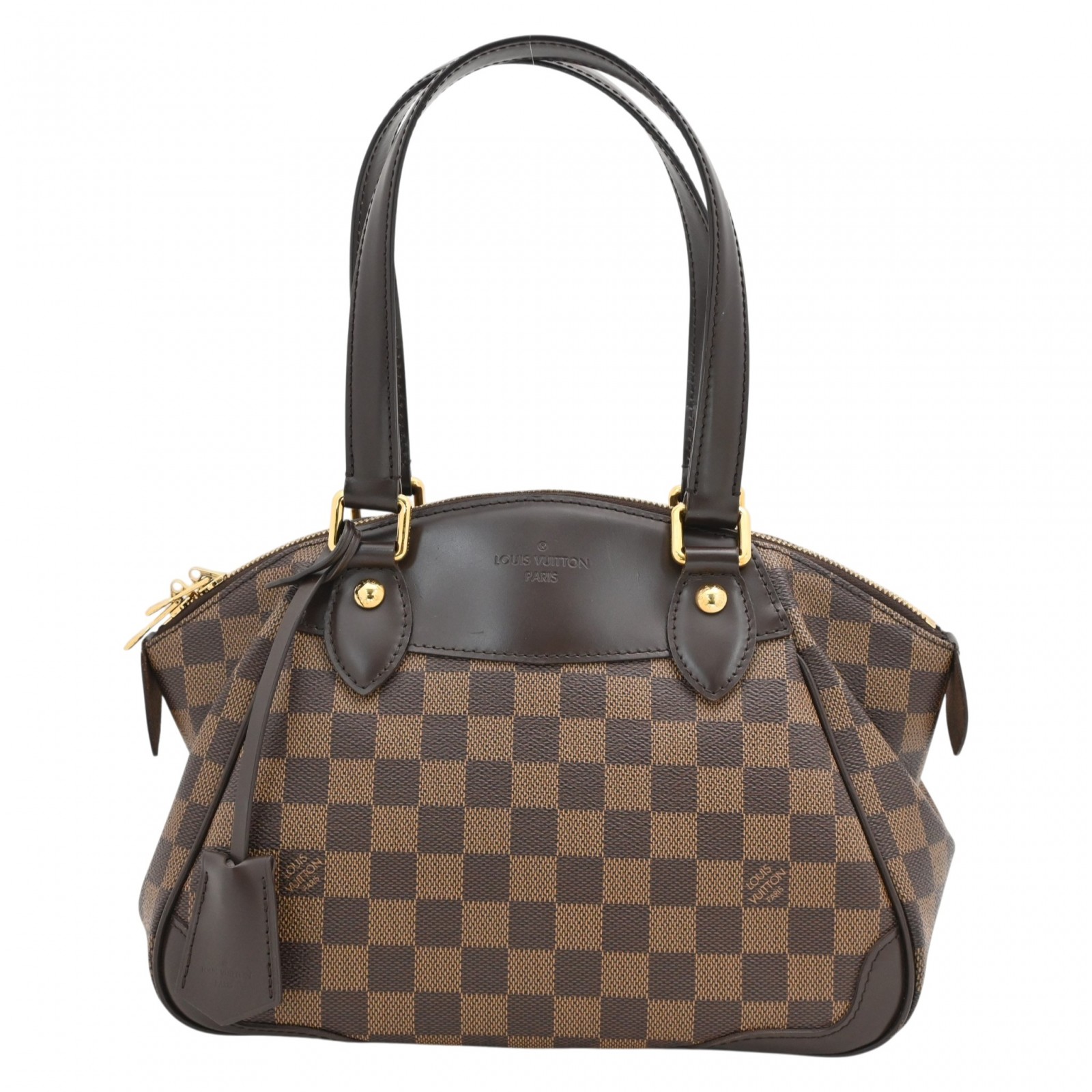 【中古】ルイヴィトン ダミエ ヴェローナPM ハンドバッグ ブラウン ゴールド金具 Aランク lv4584vv