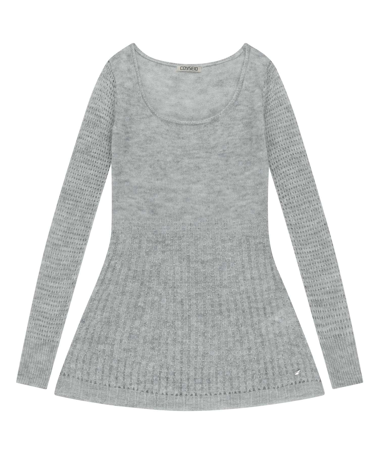 【COYSEIO】 SOFT BELL KNIT : LIGHT GREY