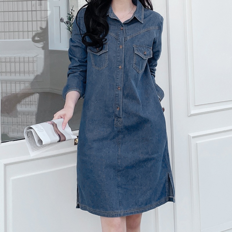 ディエンデニムシャツ春ワンピース 3271
