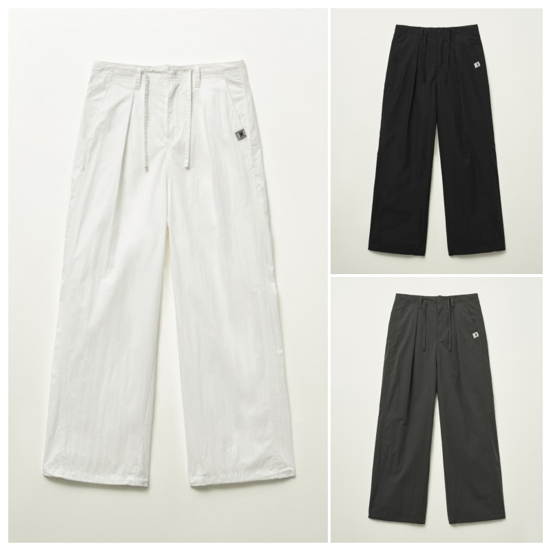 【SATUR】 CURVED PARACHUTE PANTS : 3COLORS