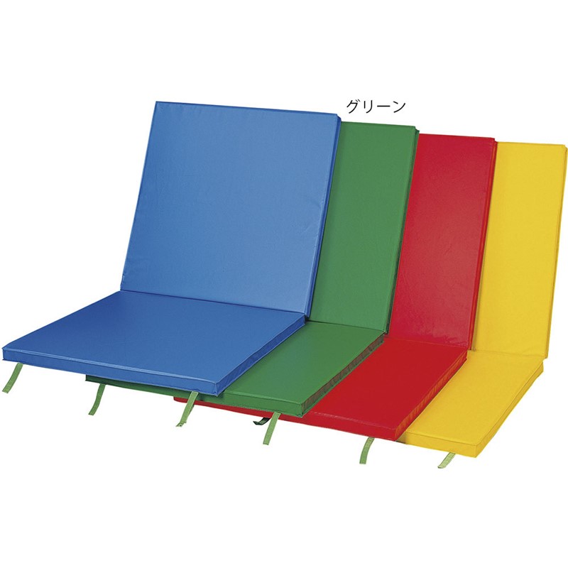 (代引き・個人宅・北海道・沖縄への配送不可)三和体育 カラーマット90X180X4 GRNベッ 学校機器 マット (s9211)