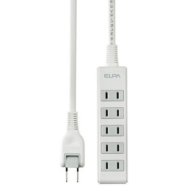 他サイト： コンパクト電源タップ 5個口 1m LPT-501N Wの商品画像