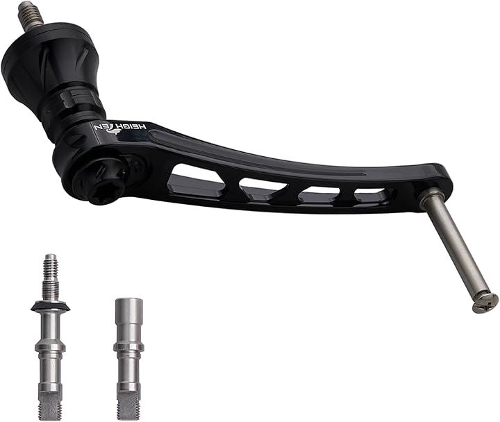 可変 リール ハンドル ノブ無し ダイワ DAIWA シマノ SHIMANO 通用 スピニングリール Arch Series(オールブラック, 65-70mm)