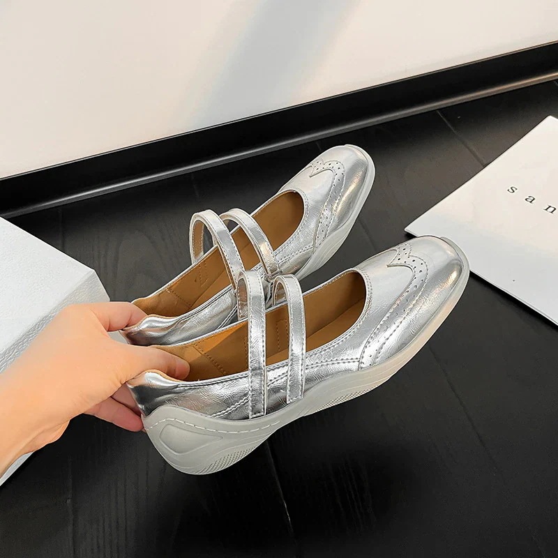 スクエア靴夏の新型ワンストラップ メリージェーン靴 パンプス韓国レディース厚底シューズ30%制限