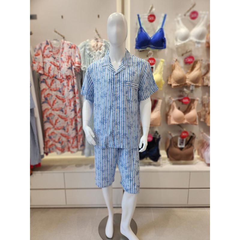 [釜山店] ヤシの木ストライプパジャマ(MP6062B)