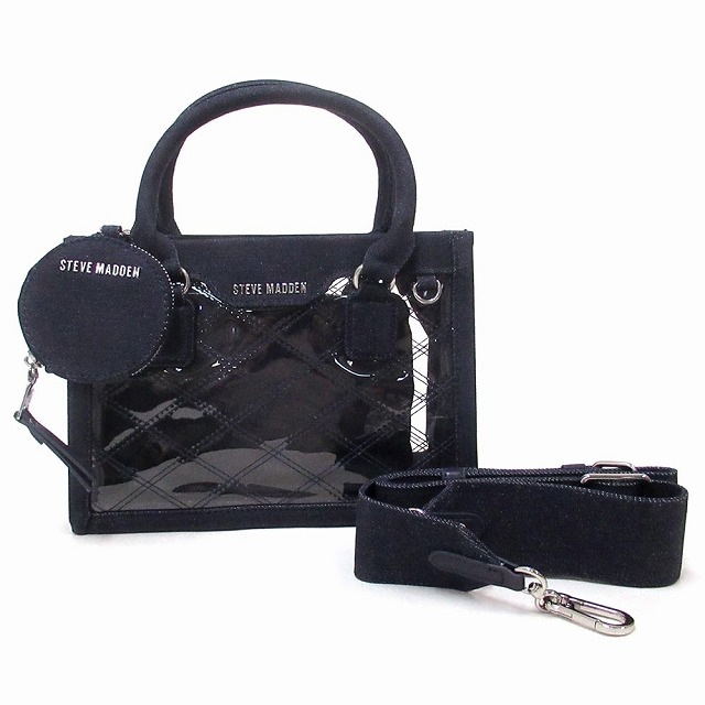 スティーブマデン バッグ ショルダーバック デニム スケルトンバッグ コインケース バックインポーチ付 2wayバッグ BCELENEDKBLUE