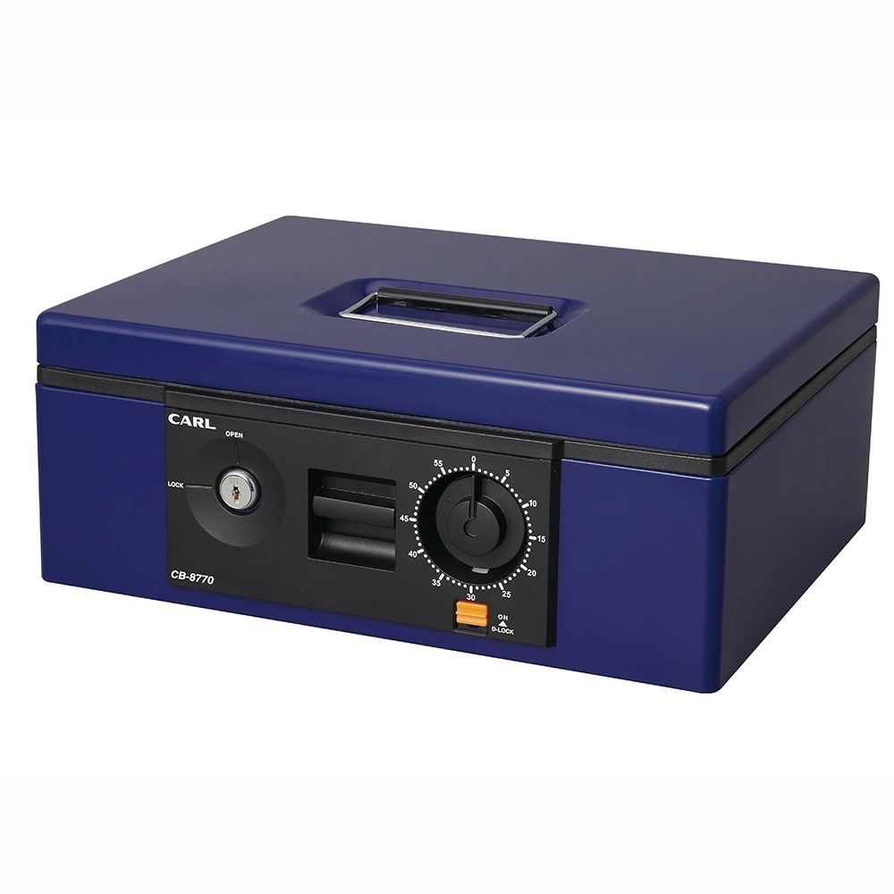 カール事務器 手提げ金庫 キャッシュボックス A4 CB-8770 貴重品 セキュリティ 店舗 物販 イベント