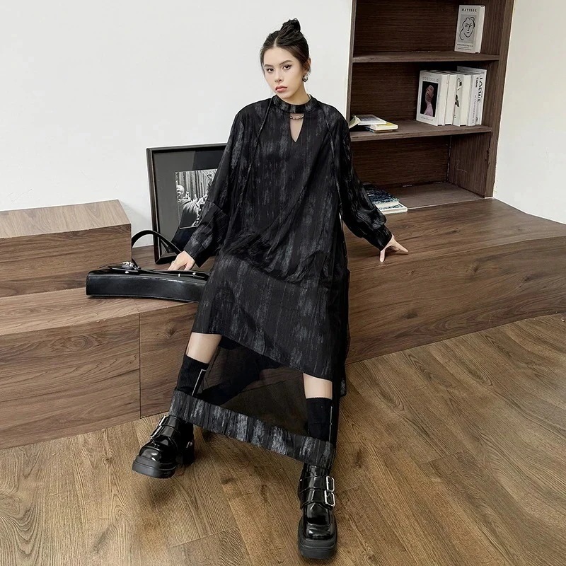 JFashion 24 ルドッキング ロングワンピース 偽2セット フランス風 レディース ワンピース メガ割