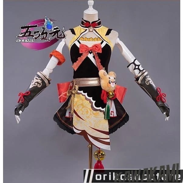 Uwowo　原神　コスプレ　香菱　シャンリン　衣装　 いしょう ウィッグ　靴　1379