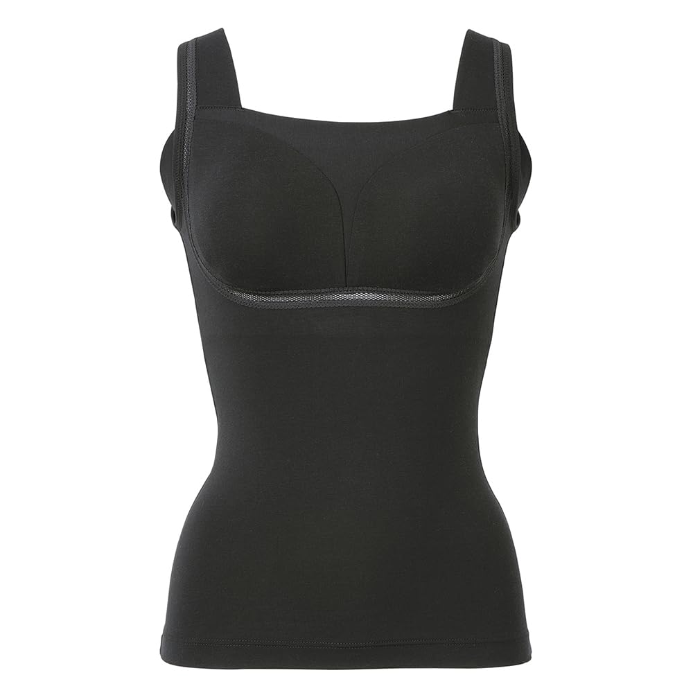 [ブラデリス ニューヨーク] ノンワイヤー補整ブラキャミ ゆきねえとろりソフトシルク混ブラキャミ25 ブラック 3L