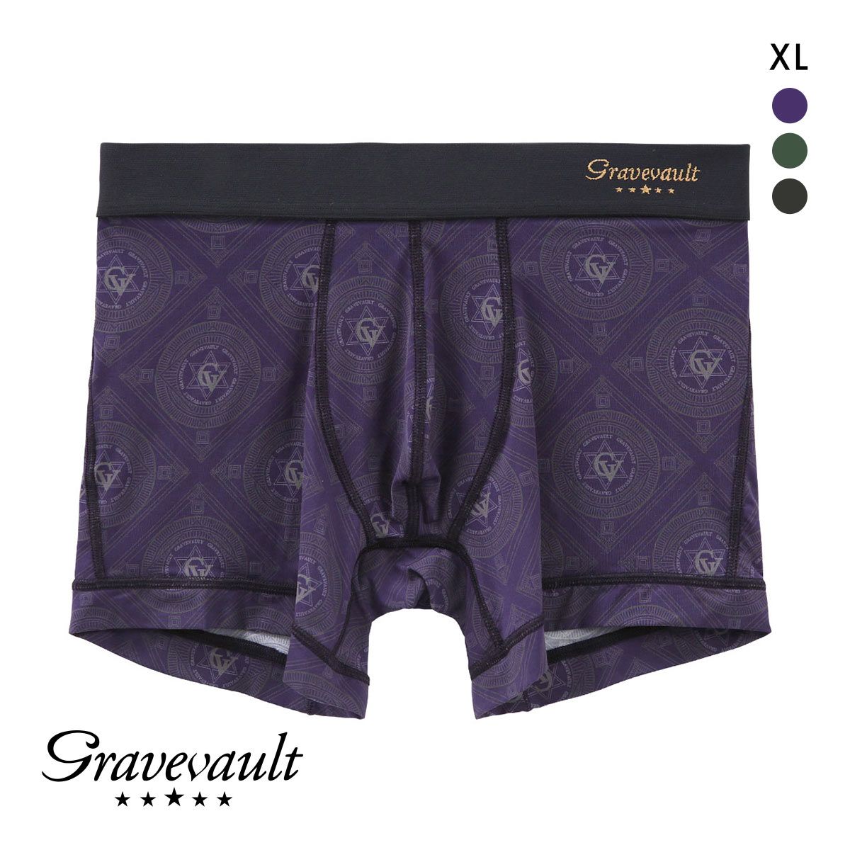 グレイブボールト Gravevault LANDMARK ショート ボクサーパンツ XL メンズ 前