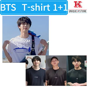 (BTS JIN着用)SUPER TUNA + HYBE style T-shirt 1+1