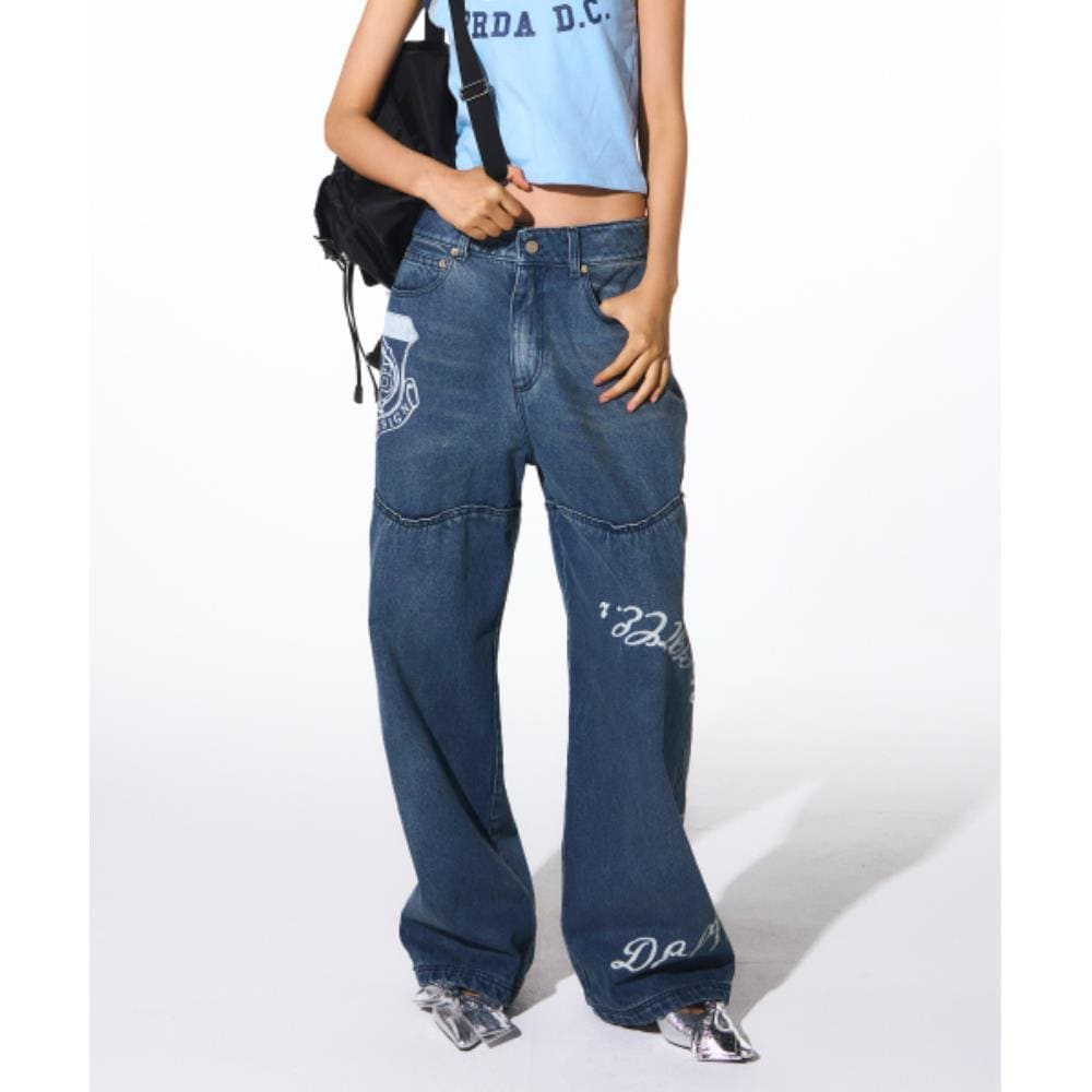 PRENDA HIGH COVER DENIM PANTS MEDIUM BLUE PRTFSUDP11WB1