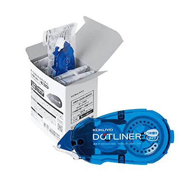 他サイト： コクヨ テープのり のり ドットライナー つめ替え 強粘着 5個 AMタ-D400-08NX5 青の商品画像