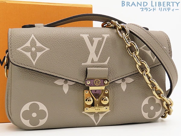 新品同様ルイヴィトンバイカラーモノグラムアンプラントポシェットメティスEWショルダーバッグハンドバッグベージュM23081