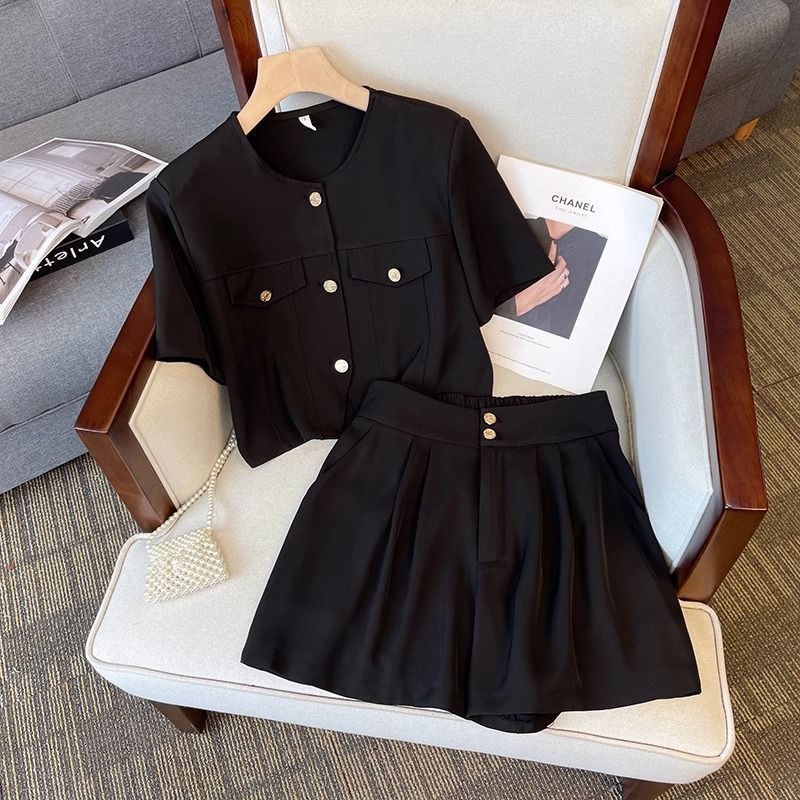 ワークデザインセット ワイドショーツ シルエット強調スーツ・セットアップ