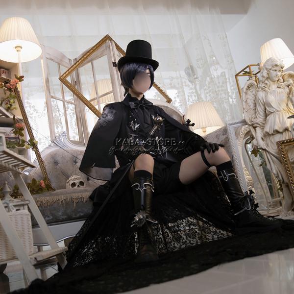 【品質良い 大好評中】迅速な出荷黒執事 シエル・ファントムハイヴ コスプレ 衣装 ウィッグ 靴 15周 cos 衣装 コスチューム 仮装 cos演出服 ハロウィンイベン