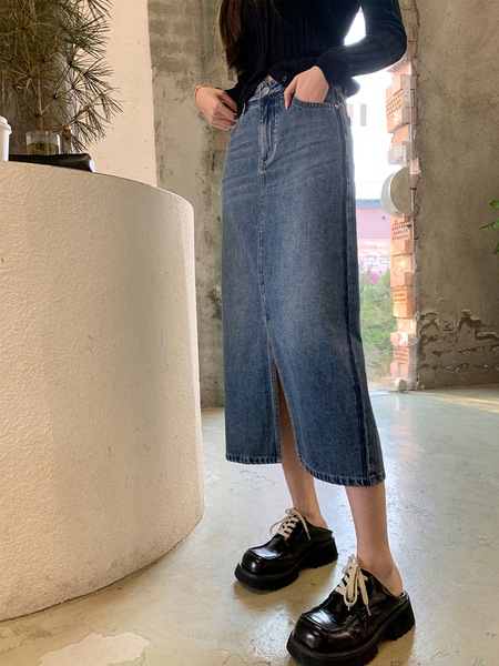 LIERKISS G056 リエキス 肌に優しいデニムスカート