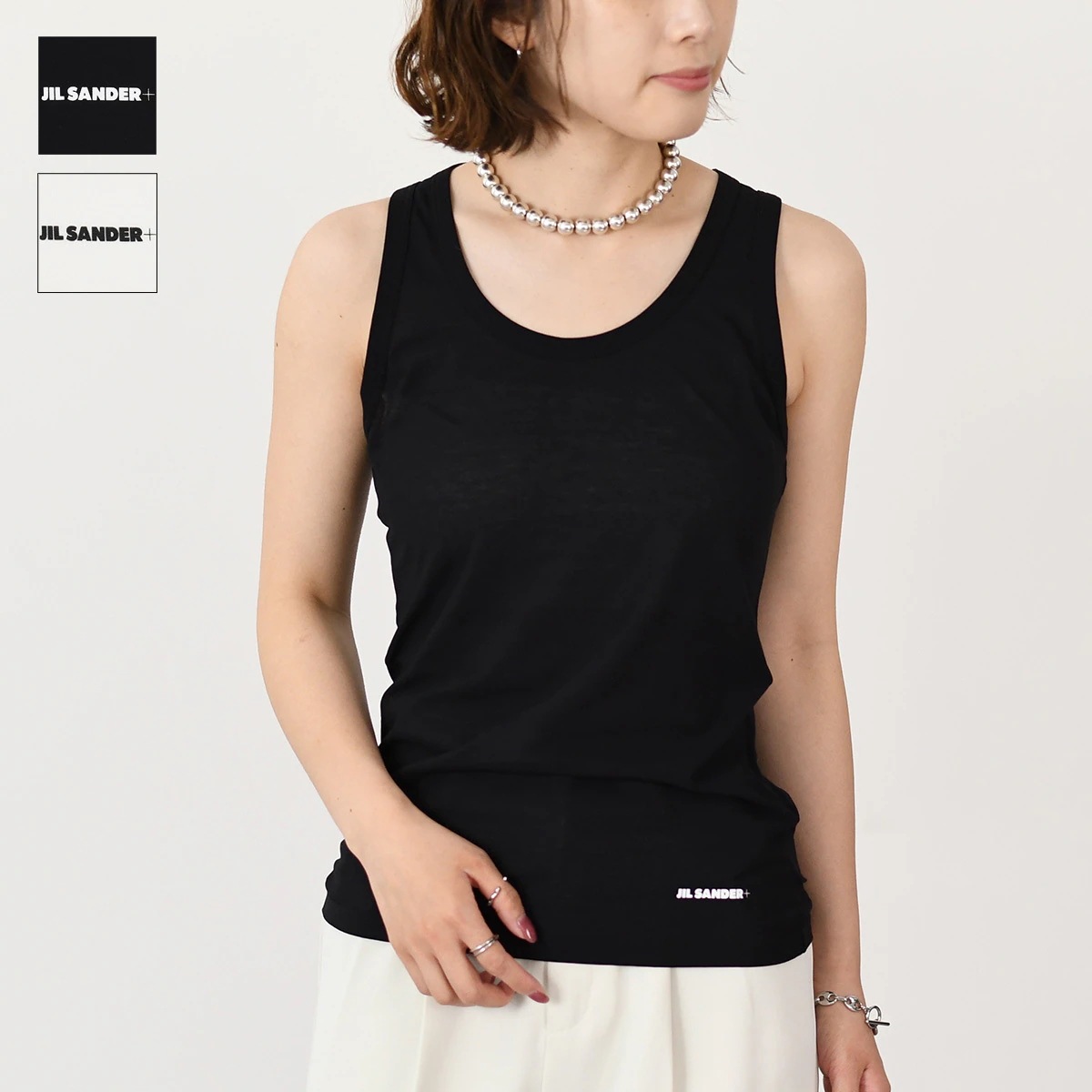 トップス コットン タンクトップ J40NL0114 J45031 レディース ノースリーブ ロゴ 無地 ワンポイント 春 夏