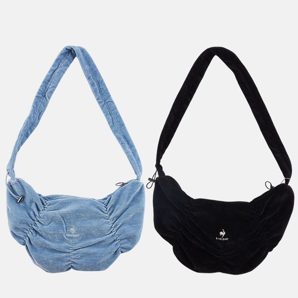 女性用2WAYベルベットストリングホーボークロスバッグ QP322WBG94_P407295958