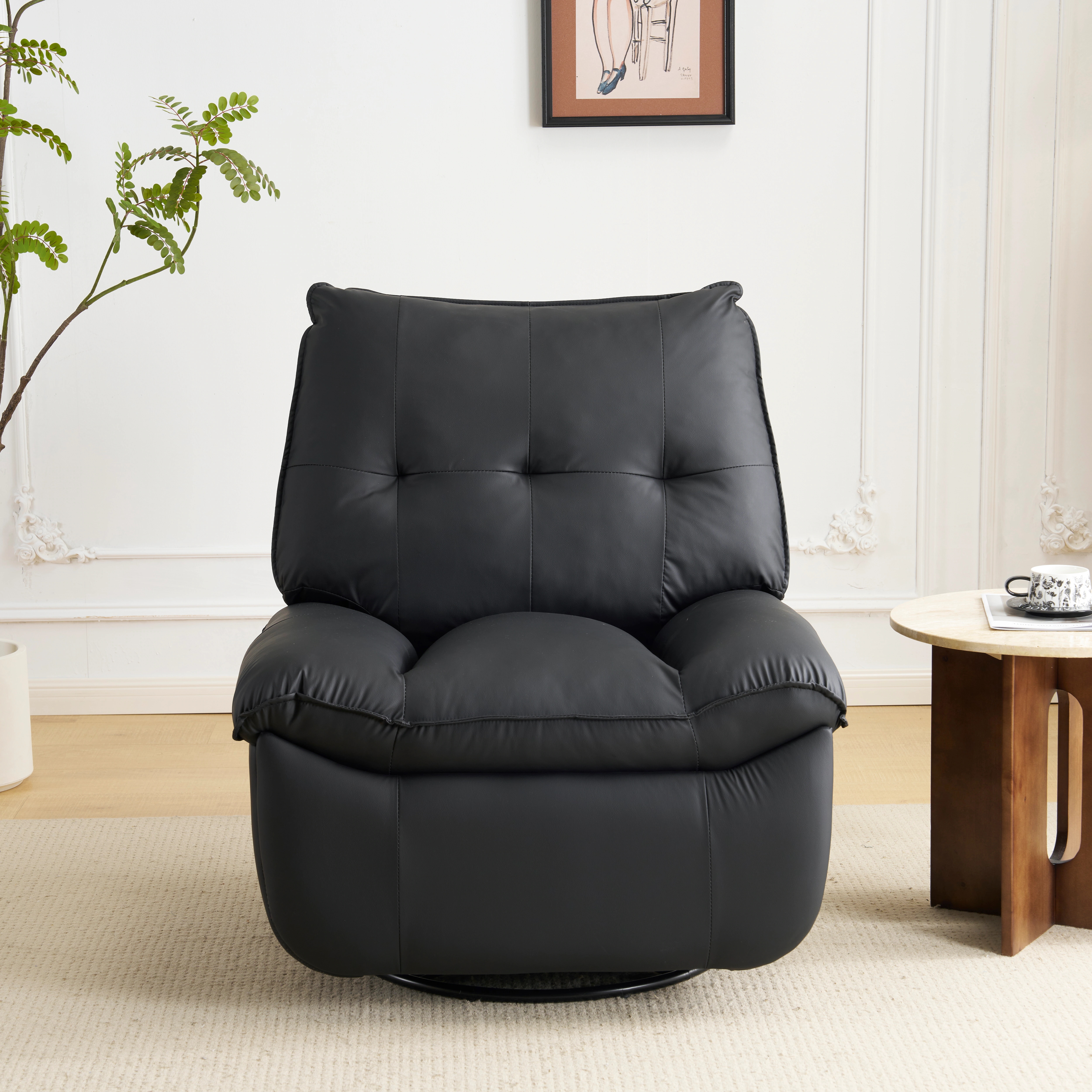 リクライニングソファー 肘掛けなし USB+Type-C充電口付き 147 調整可能 270 回転 ゆったり 揺ら揺ら 電動リクライニングソファ オットマン一体型 1人掛け 電動ソファ モーショ