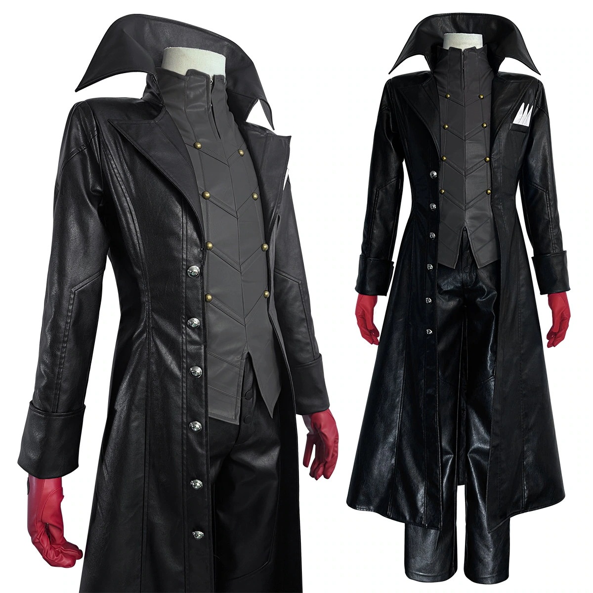 [2026 新作]HOLOUNCOSER ペルソナ5 ジョーカー 主人公 雨宮蓮 コスプレ 衣装 怪盗服 レザー C服 フルセット 仮装 ハロウィン アニメ