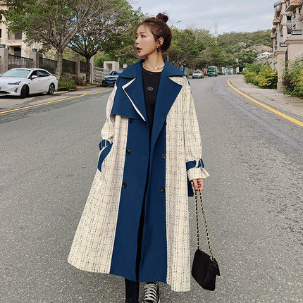 アウター コート ロングコート 袖あり 長袖 ドロップショルダー 襟付き ドッキング デザイン ボタン ダブルブレスト オーバーサイズ ビッグシルエット 美ライン ニュアンス ベルト ウエストマーク