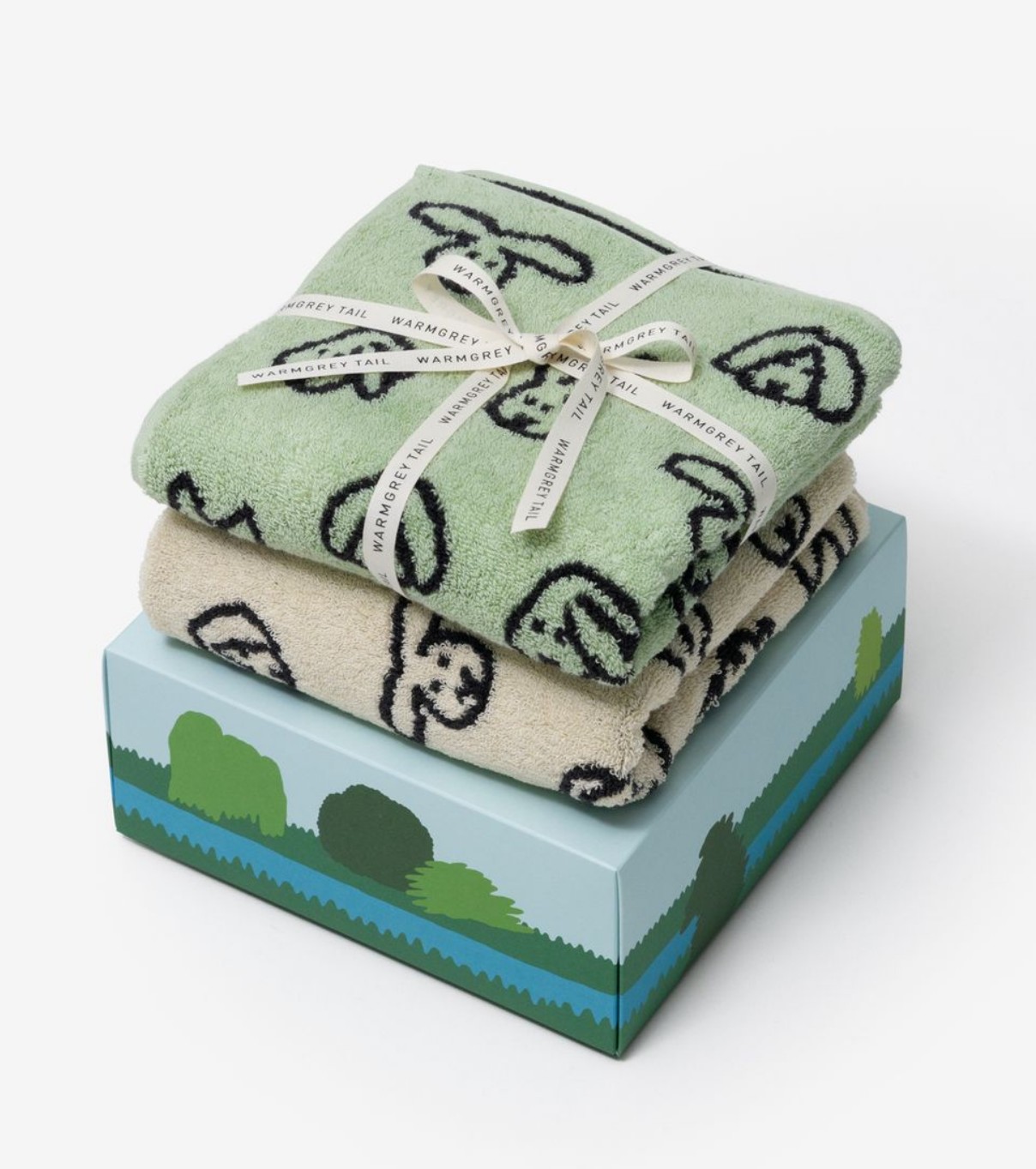 バニーバニー フェイスタオル 2Pセット