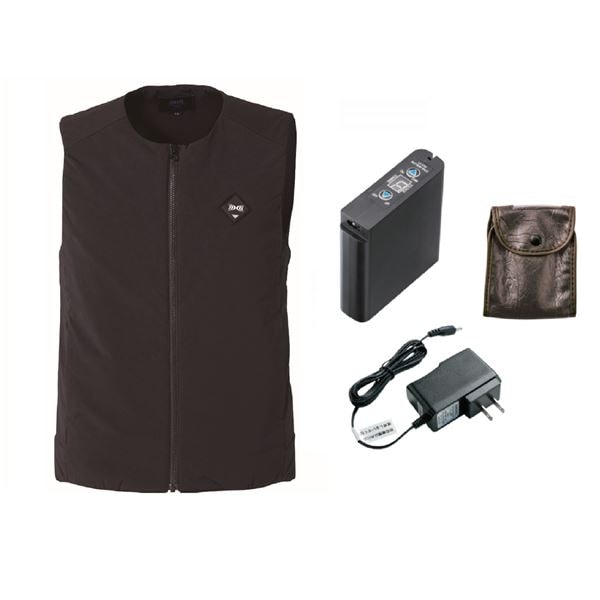 空調服 TG22101 発熱防寒ベスト LIPRO2バッテリーセット S ブラック