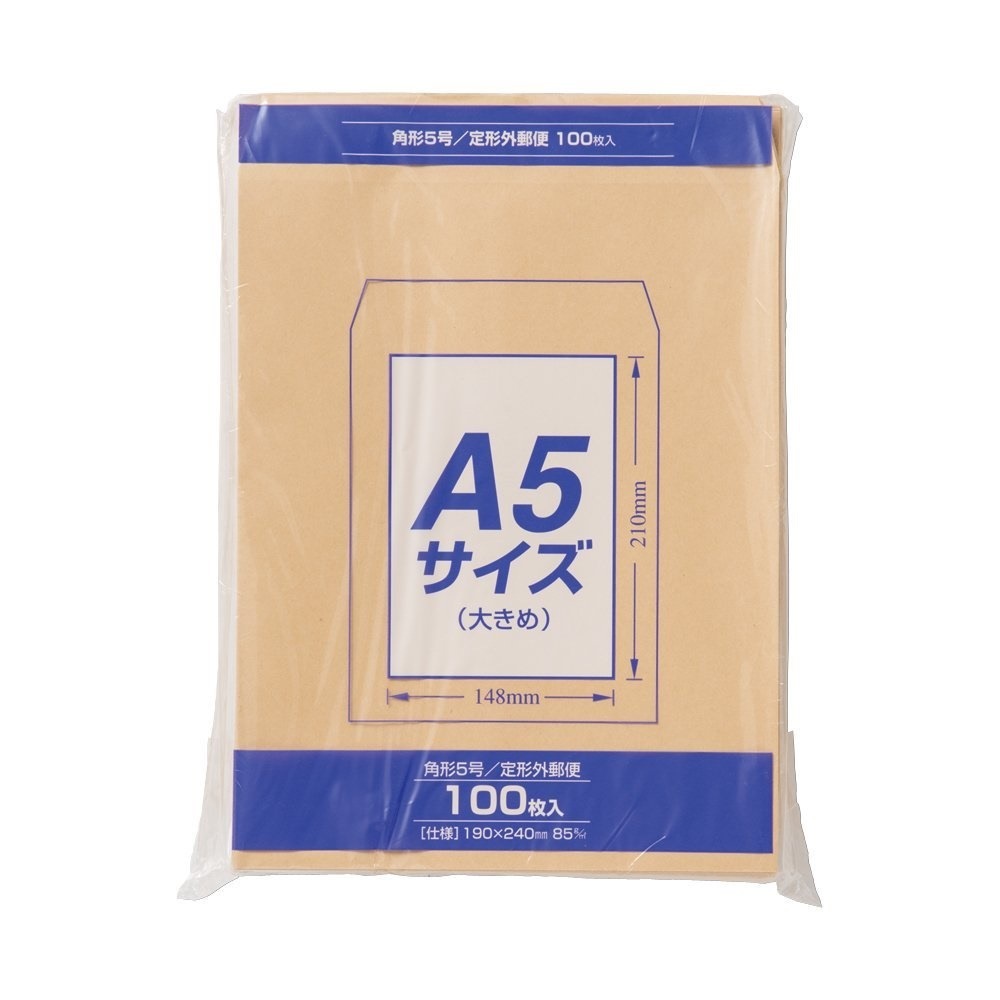 （まとめ買い）クラフト封筒Z 角5 85G 100枚 PK-Z158 [x10]