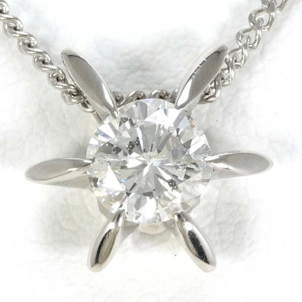 PT900 プラチナ PT850 ネックレス ダイヤ 0.41 鑑定書 ジュエリー 中古