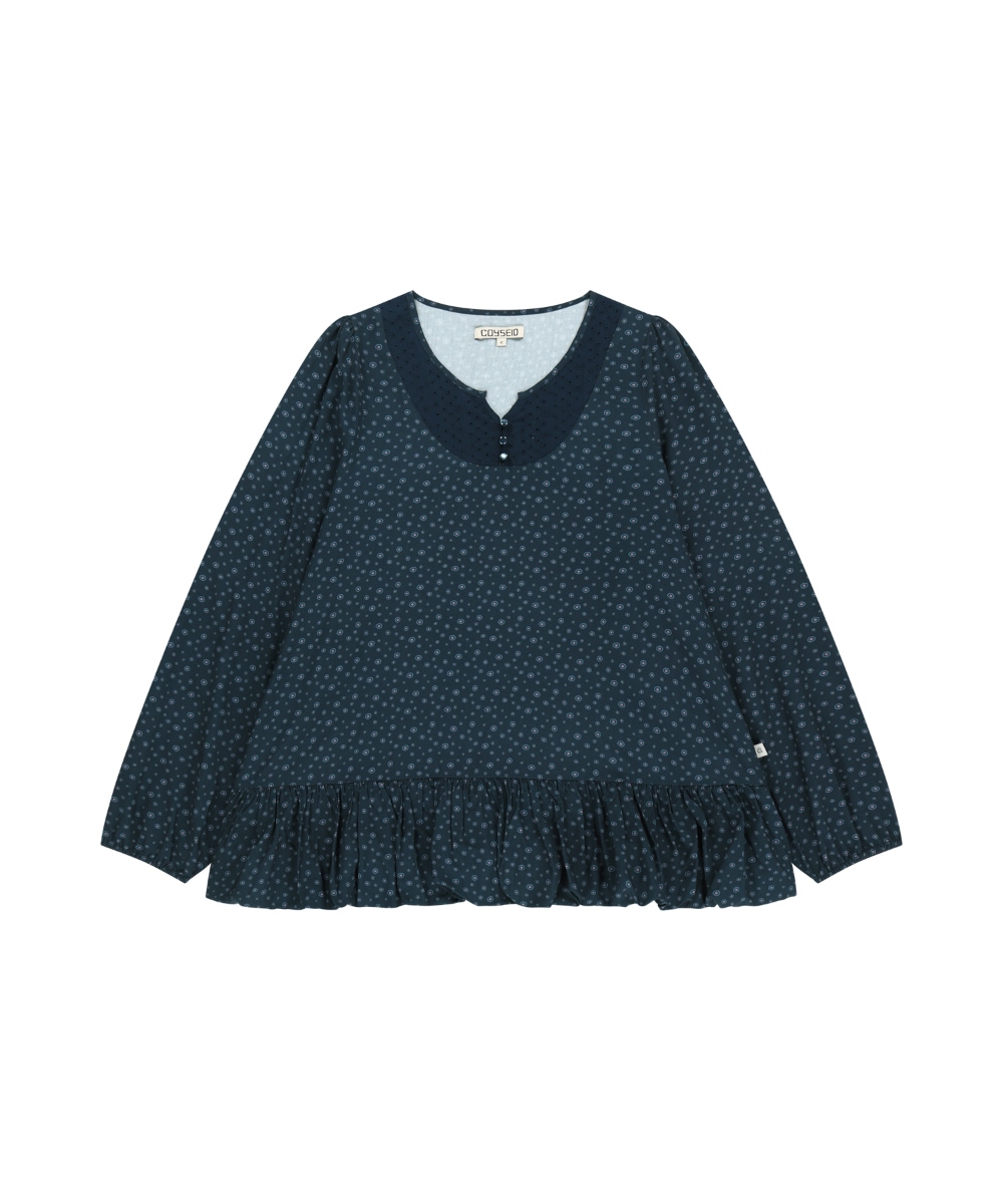 【COYSEIO】26SS DUDU PUFF BLOUSE : NAVY
