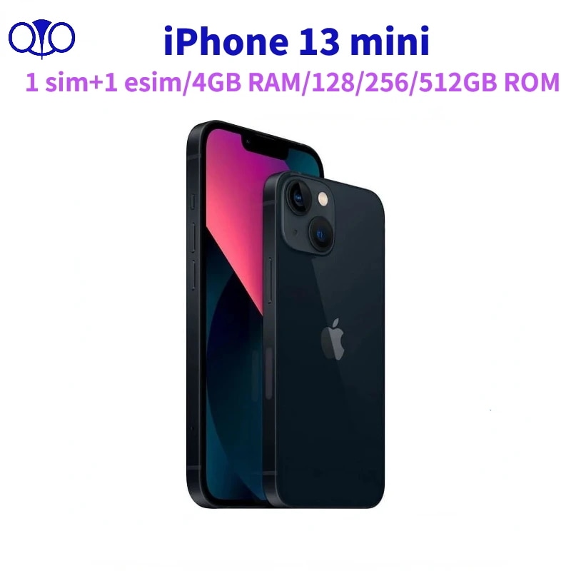 Apple-スマートフォン,iPhone 13,オリジナル,無料,携帯電話,顔,NFC,デュアル12MP,5g,5.4インチ,純正,4GB RAM, 128 GB, 256GB ROM,a15,バイ