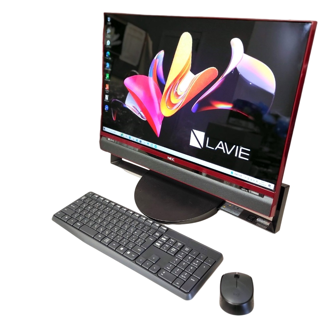 地デジTV視聴 デスクトップパソコン LAVIE DA770 赤 Corei7 一体型 SSD512GB ブルーレイ メモリ８GB WINDOWS11 office 互換
